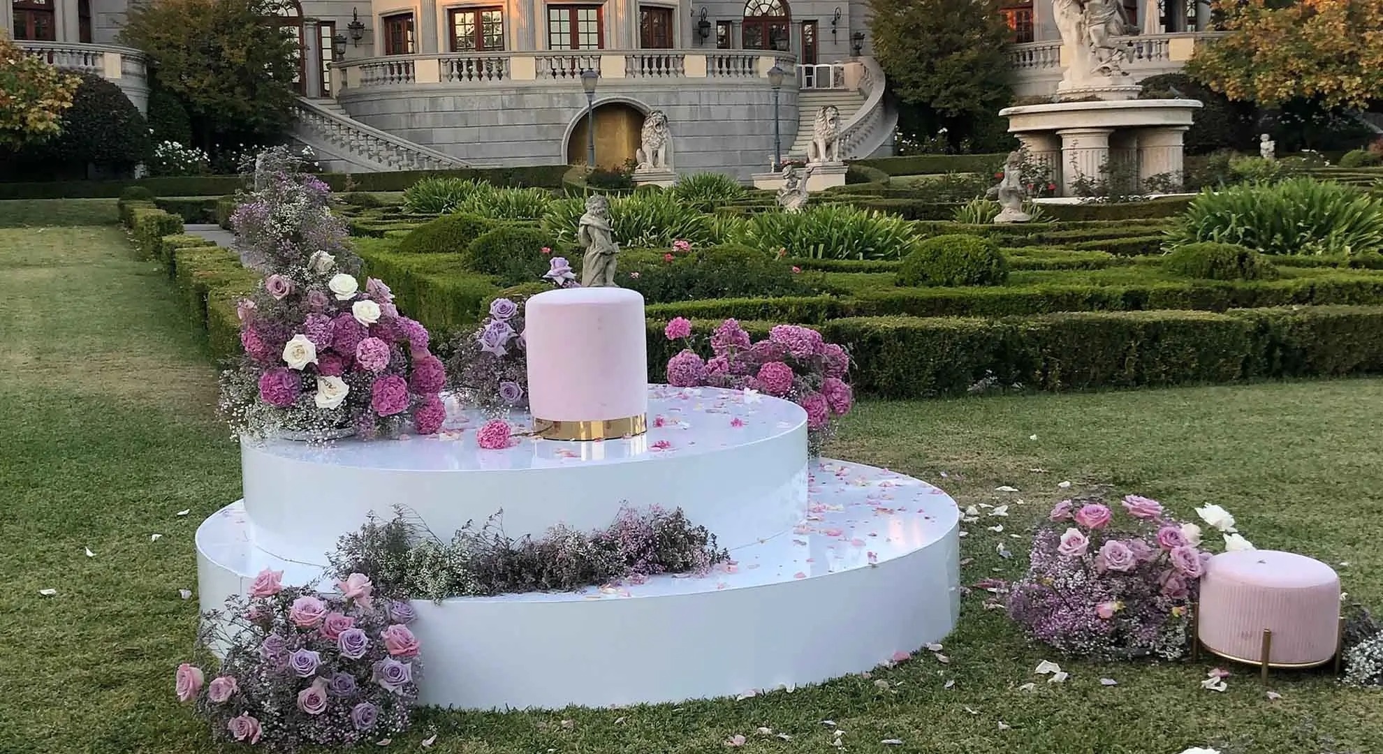 Putrajaya garden and lakefront wedding stage rental platform
