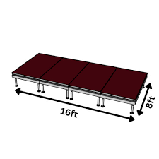 16ft Stage Size Diagram - CK Stage Rental King Malaysia