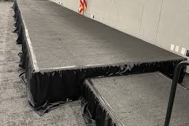 Black Skirted Stage Close-Up - CK Stage Rental King Malaysia