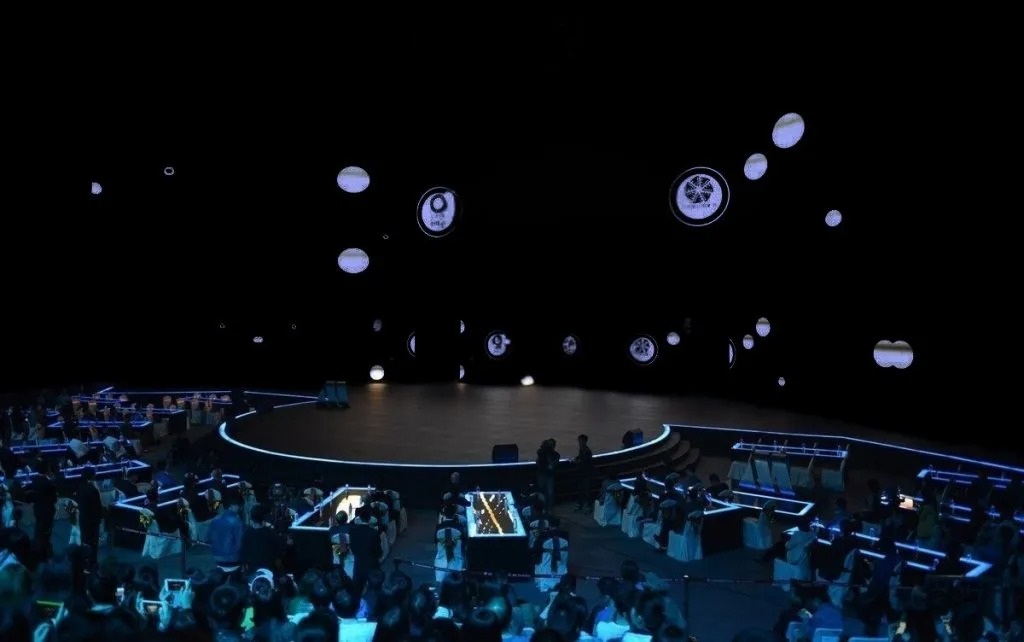 Dark Round Stage Event Lighting - Round Stage Rental Malaysia by CK Stage Rental King