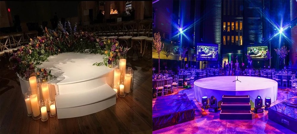 Illuminated Round Event Stage - Round Stage Rental Malaysia by CK Stage Rental King