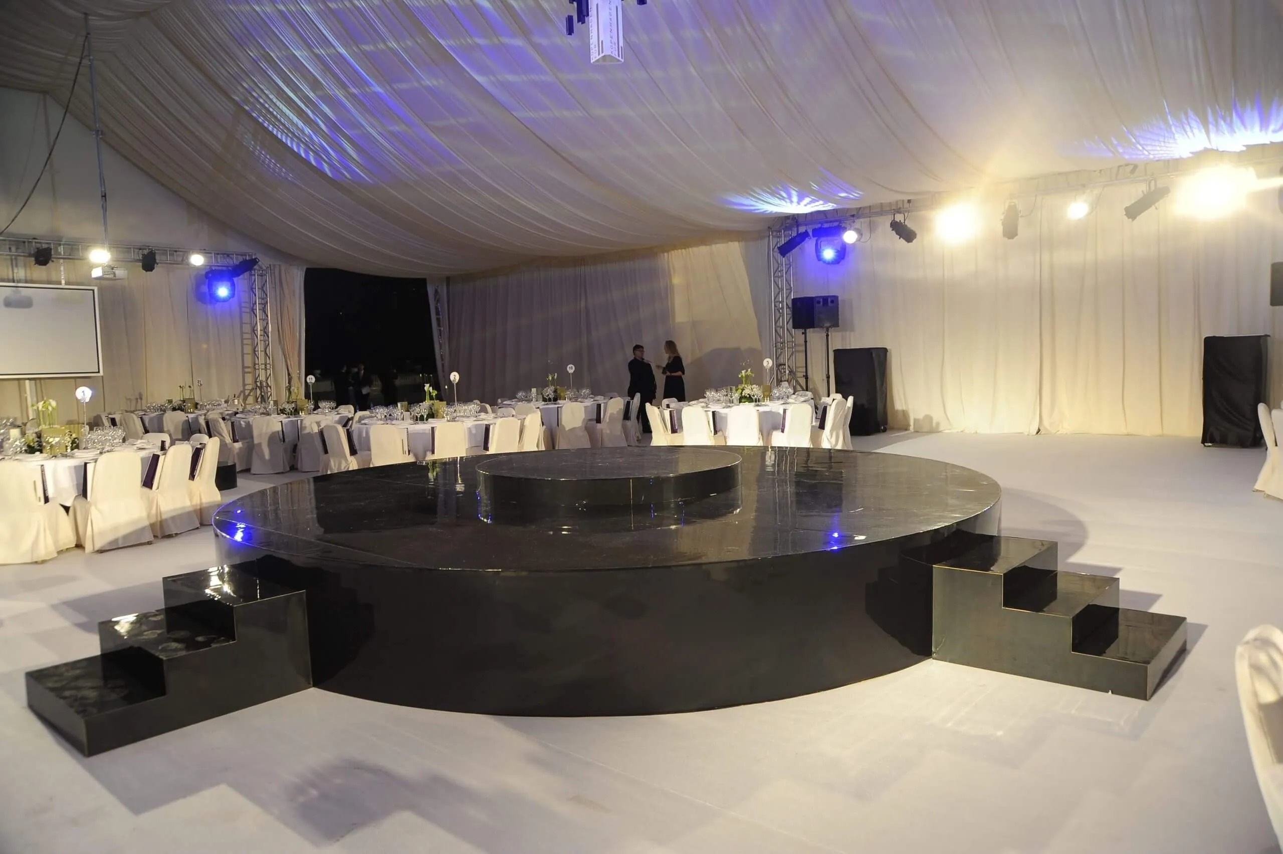 Round Banquet Stage Platform - Round Stage Rental Malaysia by CK Stage Rental King