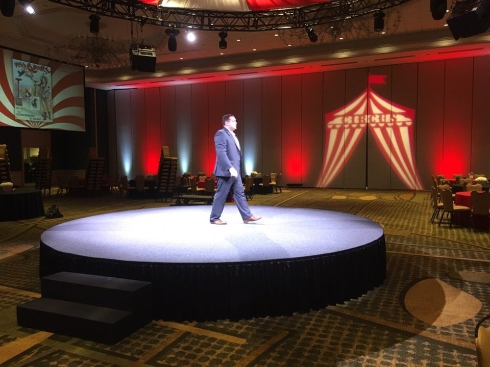 Round Stage With Step Indoor - Round Stage Rental Malaysia by CK Stage Rental King