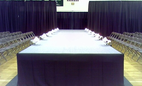 White Indoor Stage Platform - CK Stage Rental King Malaysia