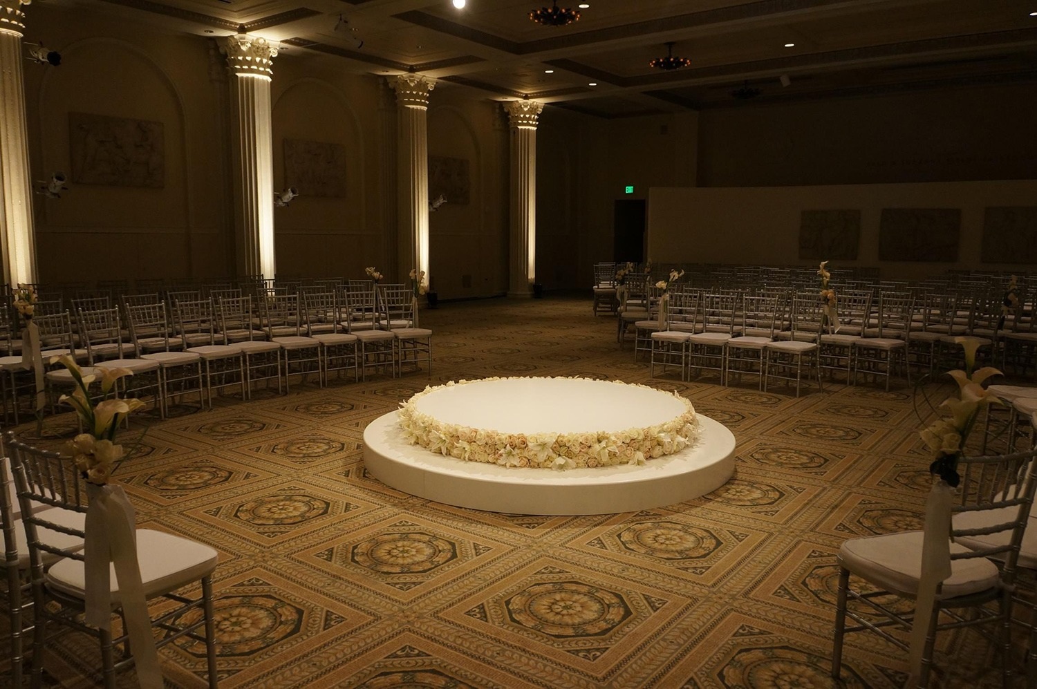 White Round Stage Platform - Round Stage Rental Malaysia by CK Stage Rental King