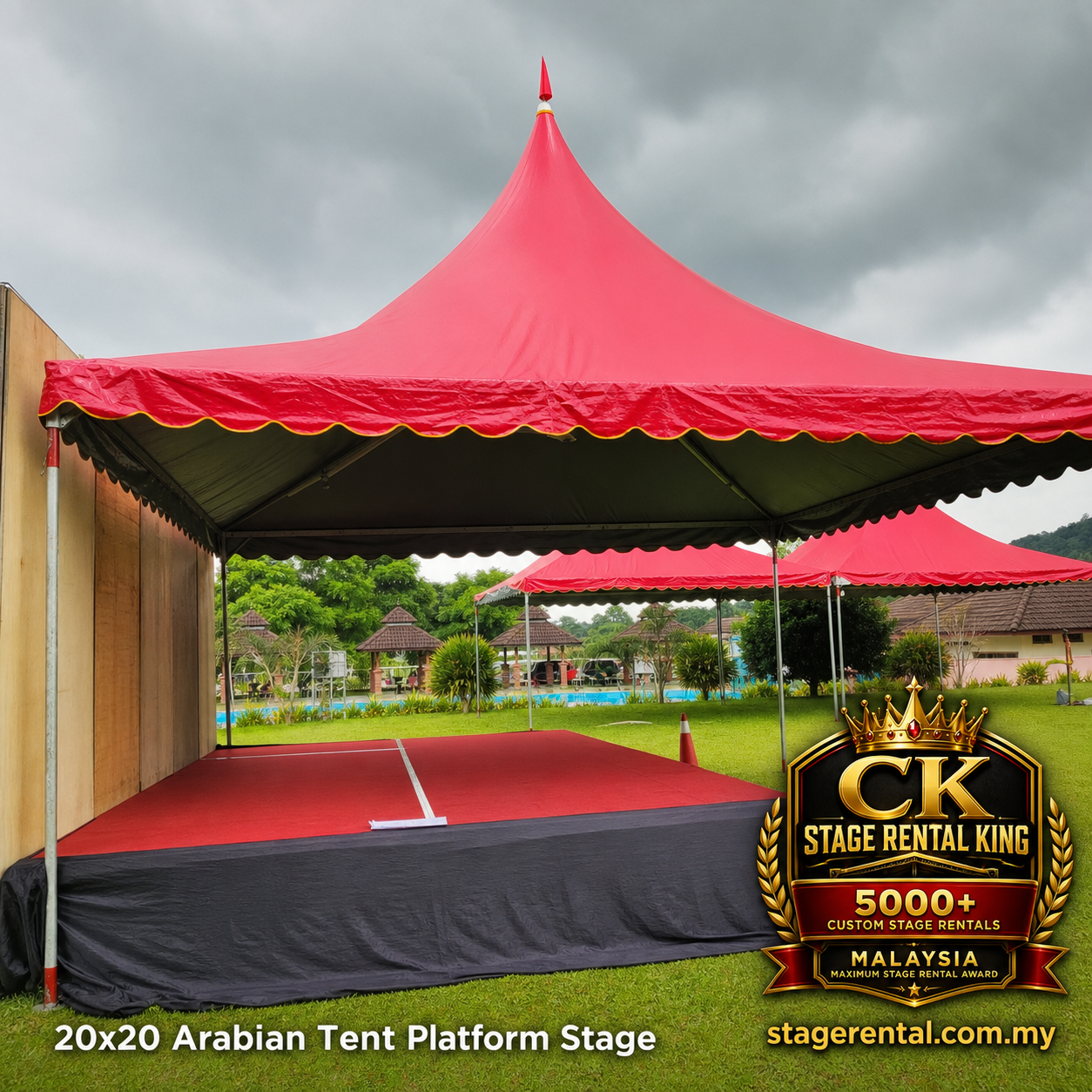 20x20 Arabian tent platform stage by CK Stage Rental King Malaysia